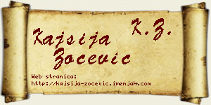 Kajsija Zoćević vizit kartica